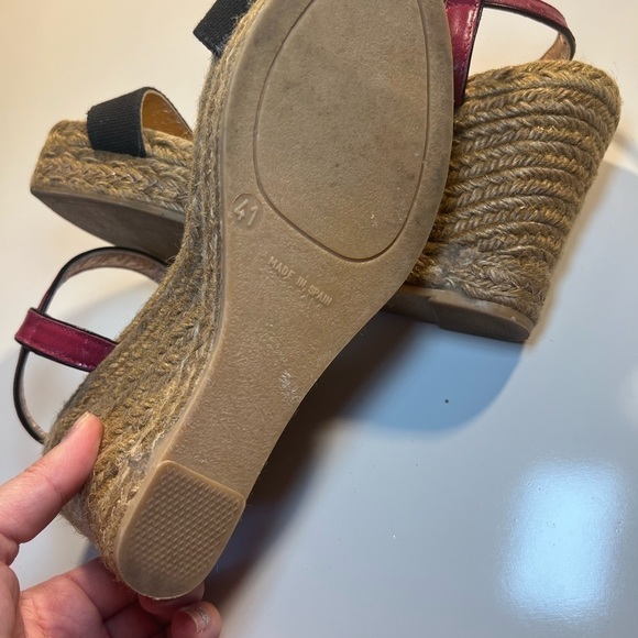 Marc By Marc Jacobs Colorblock Leather Raffia Wedge Sandals EU size 41 - Picture 5 of 14